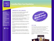 Tablet Screenshot of canadianvoicecarefdn.com